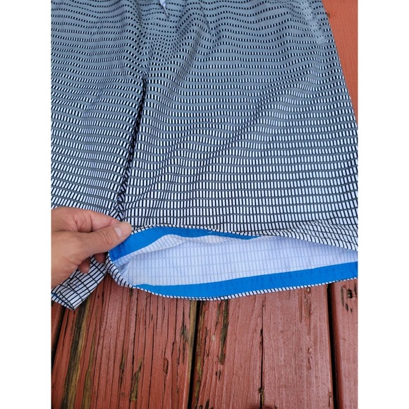 Nike Dri-Fit Athletic Shorts Men's L Large Gray Blue Swoosh Gym 10 Inch Inseam - Picture 2 of 7